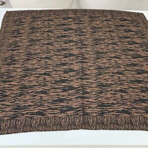 Kenzo Tan and Black Animal Print Scarf Circa 2002